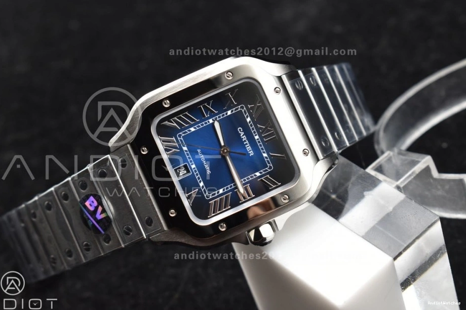BVF V SS Blue Dial SmartLinks on 9015 de Colorful 1047 Santos 1:1 Cartier MIYOTA Edition SS Best 40mm Bracelet 1005